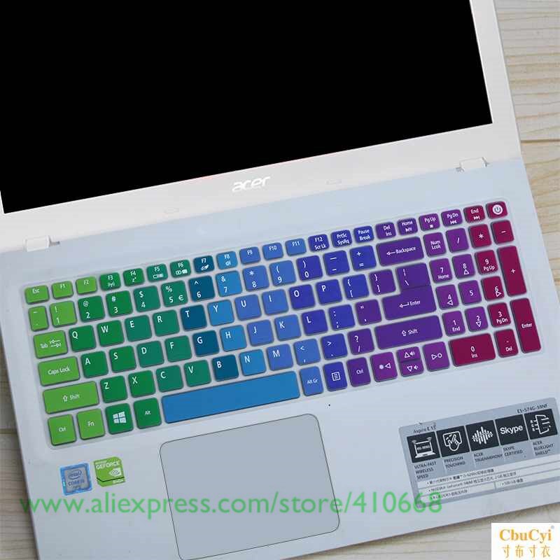 15.6 17 inch Keyboard Protector Cover Skin for Acer Aspire E5-774G ES1-523 ES1-523G ES1-533 E5-752G E5-773 E5-773G E5-774: Rainbow