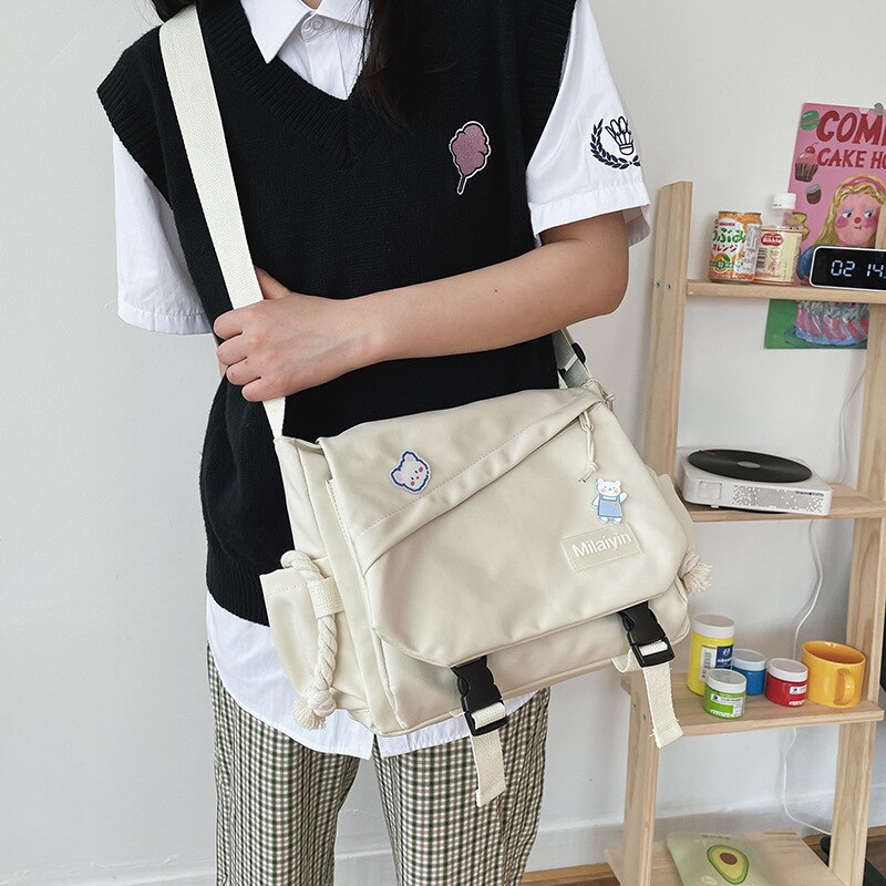 Nylon Tassen Voor Vrouwen Portemonnees En Handtassen Tassen Meisjes Vrouwelijke Casual Shoppers Leuke Messenger College Portefeuilles