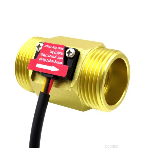 Yf -b10 g1 &quot; 1 tum vattendiesel mässing  dn25 halleffekt turbinflödesmätare turbinflödesmätare 2-50l/ min 7v-24v