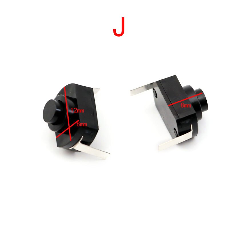 2Pcs Zaklamp Modding Drukknop Klik Schakelaar Module Diy Onderdelen Montage Glare Torch Tail Schakelaar Draagbare Verlichting Accessoires: J
