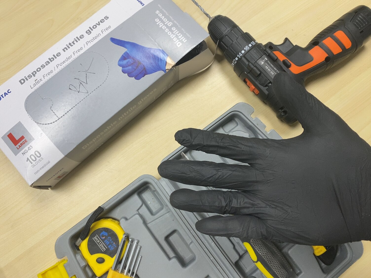 Black Disposable Nitrile Gloves Work Food Cooking Gloves Kitchen Waterproof Cleaning Gloves Protein Free Latex Free 20pcs to100p