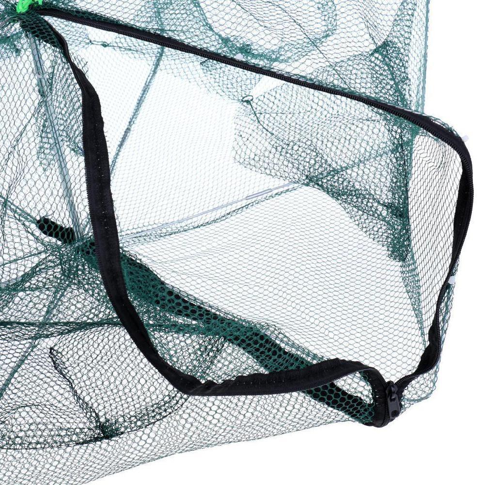 Hexagone plié 6 trous pêche automatique piège à crevettes filet de pêche poisson crevettes vairon crabe appâts fonte maille piège