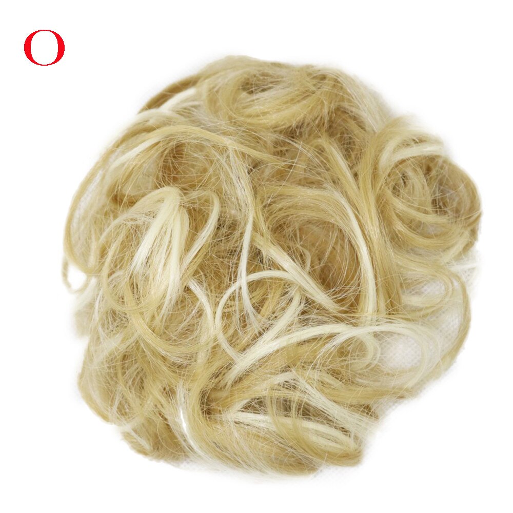 Femmes bouclés désordre chignon cheveux Twirl pièce Scrunchie Extensions coiffure couverture cheveux désordre chignon: O
