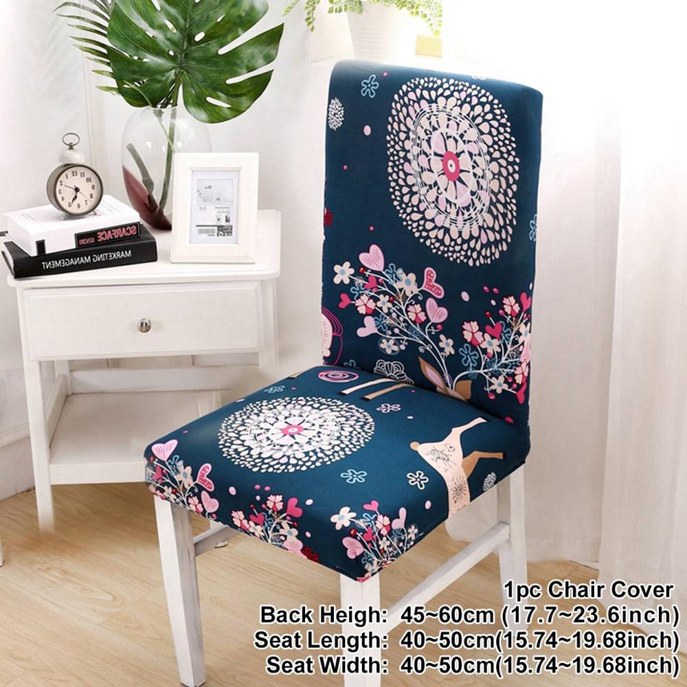 Housse de chaise élastique en spandex de style nordique royal, housse de siège de salle à manger extensible, housses de siège de chaise pour banquet de mariage, hôtel: Style 15