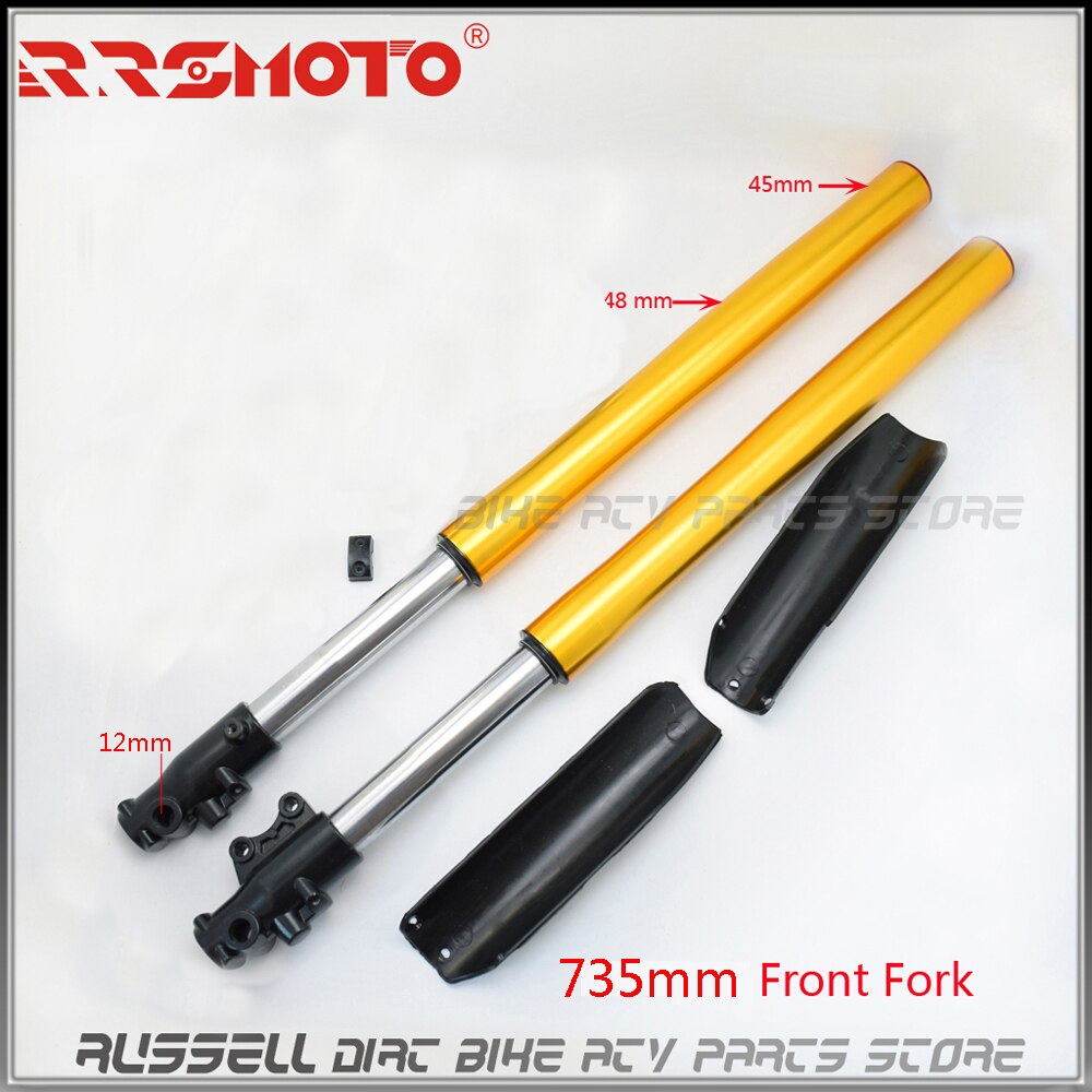 735mm Amortisseur Avant À L&#39;envers Fourche Suspension Hydraulique Pour Moto Dirt Pit Bike Motocross Hors route 12mm