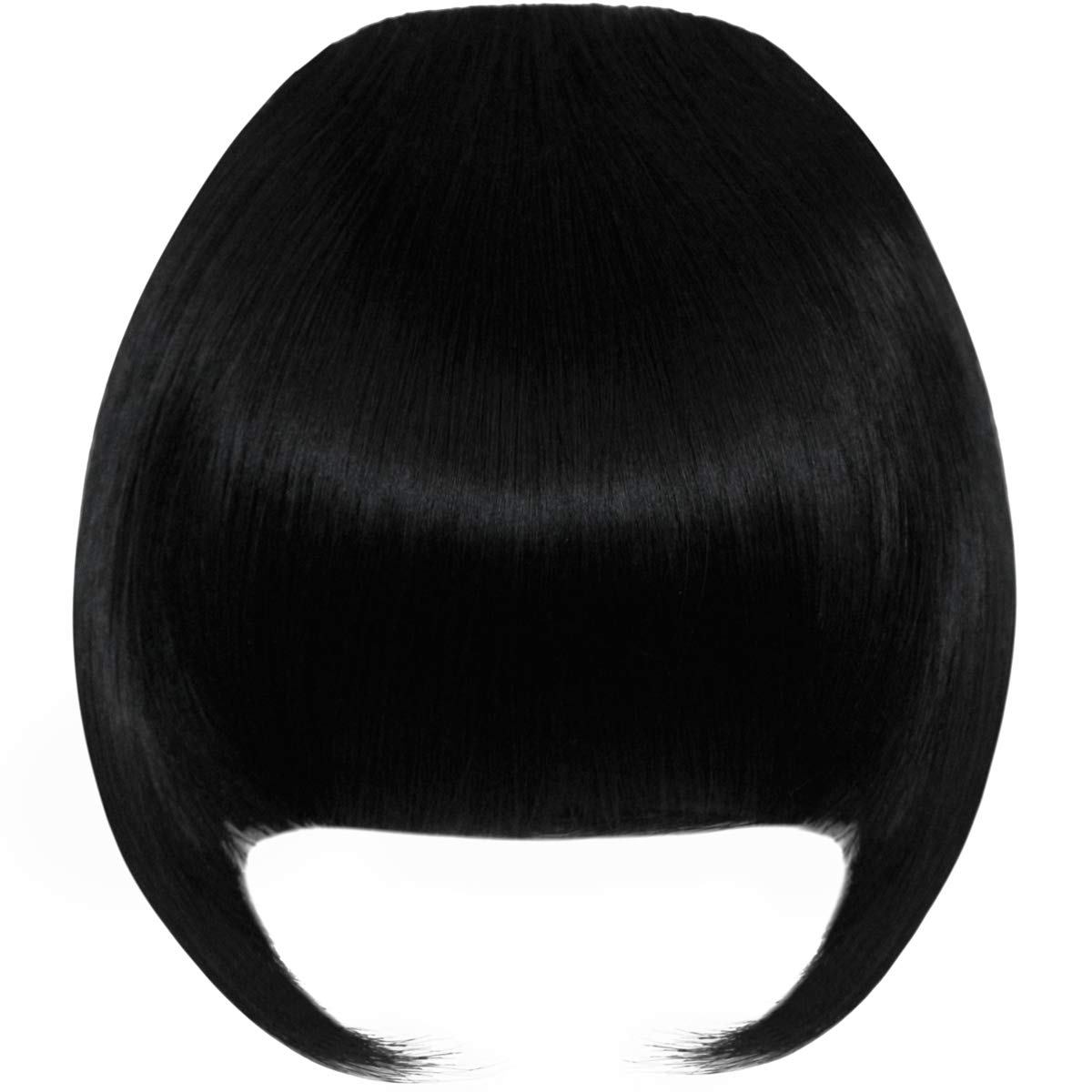 Extensions capillaires synthétiques à frange pour femmes, postiche à frange plate avec frange frontale