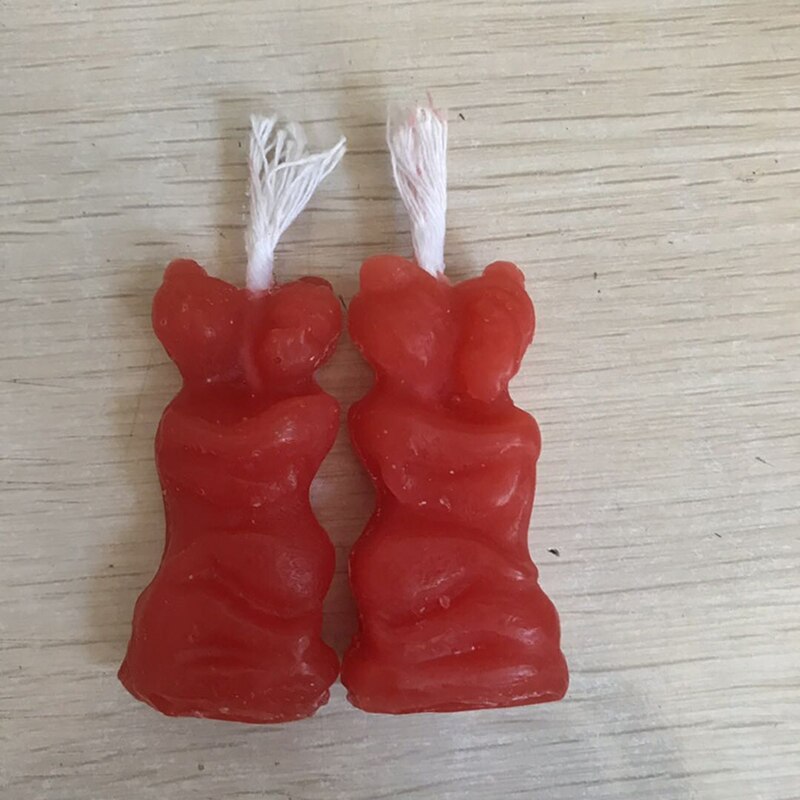 Mini velas decorativas de 2,5x5cm, velas Rojas hechas a mano para parejas, para fiestas y bodas