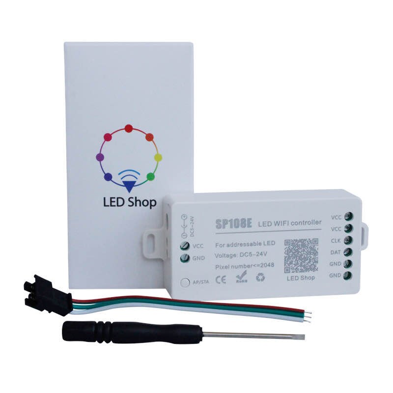 sp601 5-24v Symphony of Lights with RF WIFI Bluetooth Atmosphere controller for WS2801 WS2811 WS2812B SK6812 ws2815 LED strip: sp108e