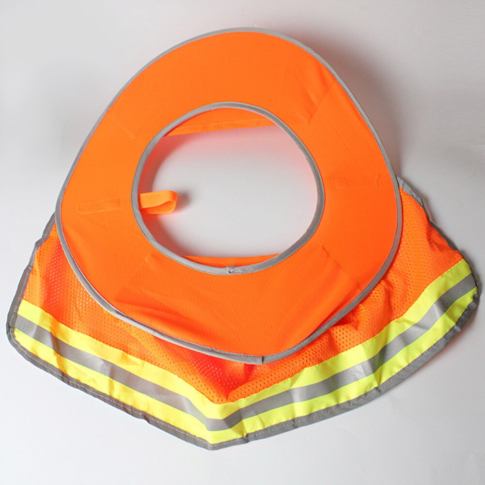 Shade Protective High Visibility Neck Mesh Sun Shield Stripe Hard Hat Outdoor Safety Reflective Full Brim Construction Worker