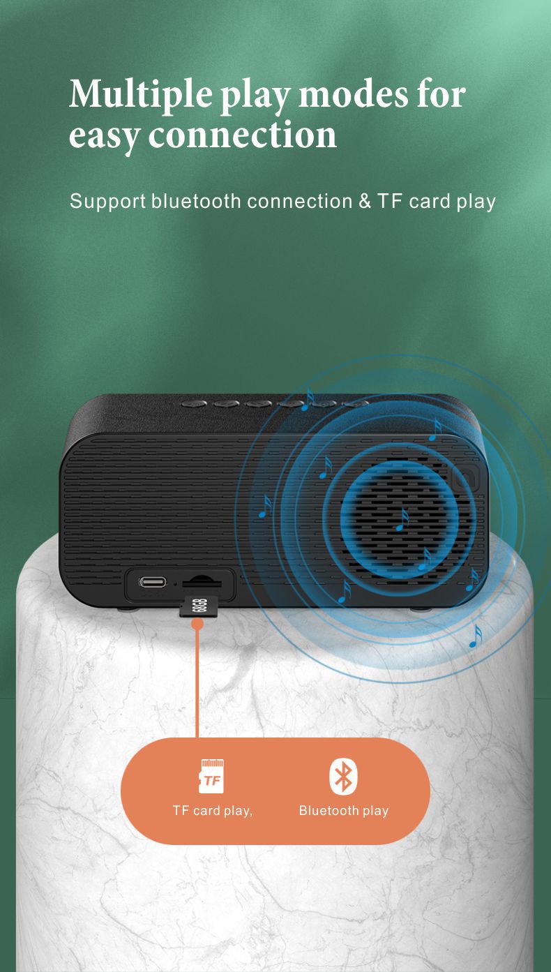 Nieuw! Wekker Bluetooth Luidspreker Digitale Display Led Draadloze Subwoofer Muziekspeler Radio Wekker Tafel Klok