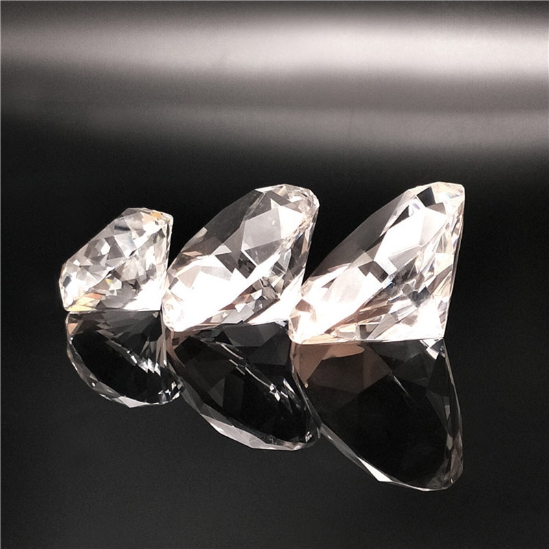 60mm/2.36inch Clear Crystal Diamond Glass Diamond Paperweight Transparent Home Decoration Accessories