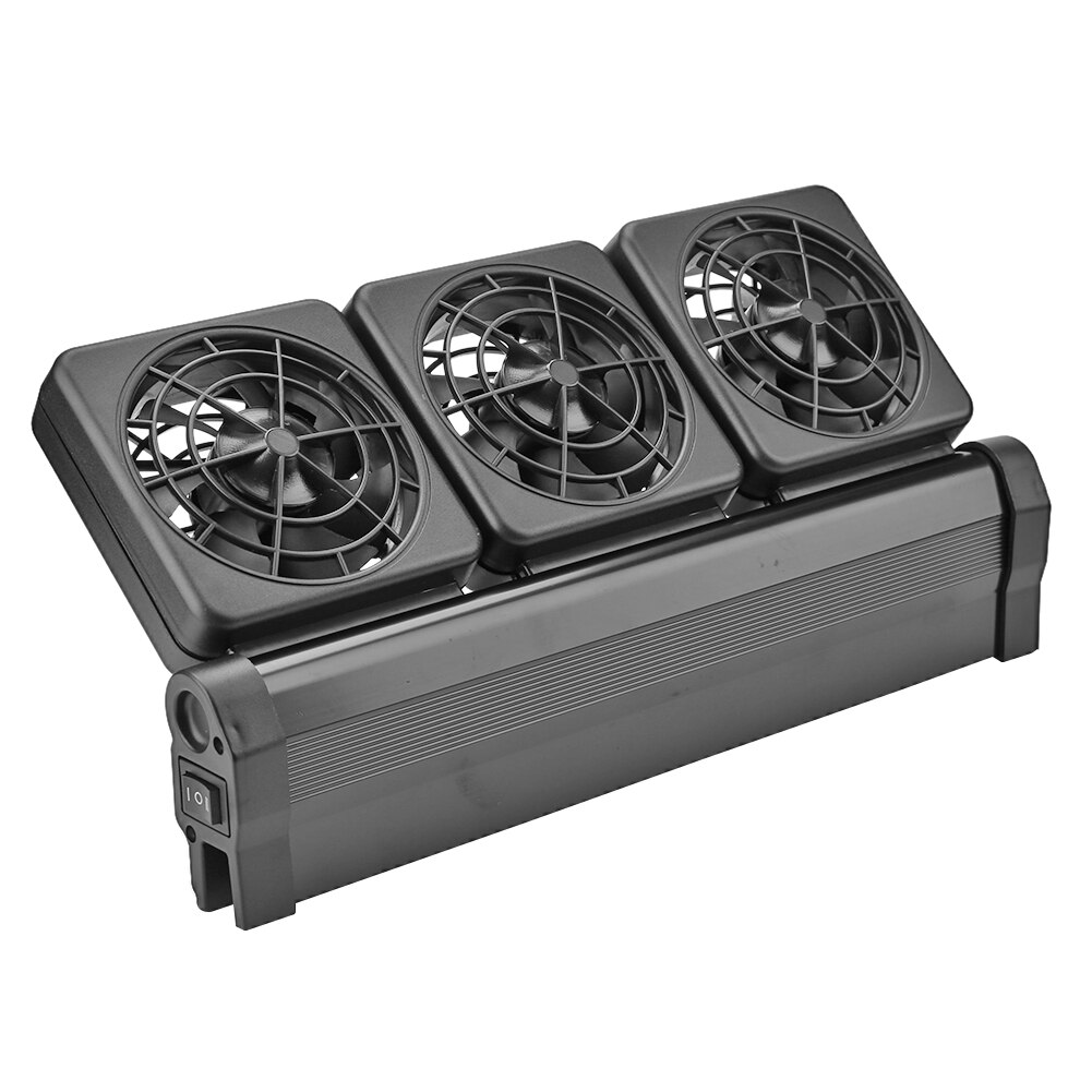 Aquarium Fish Tank Cooling Fan System Chiller Control Reduce Water Temperature 1/2/3/4 Fan Set Cooler Marine Pond Accessories: US 3FAN