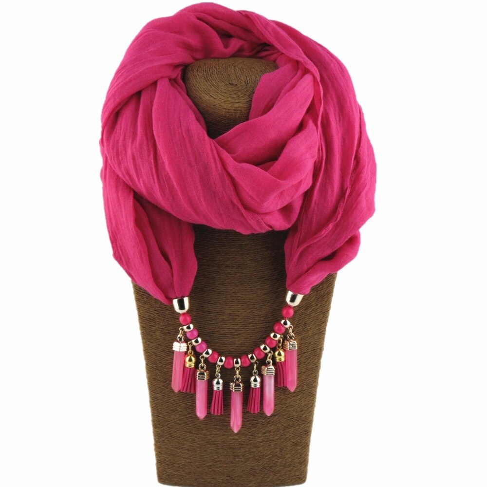 Ethtic Silk Scarf Necklace Neckerchief Scarves Tassels Women Printed Silk Muffler Scarfs Choker Statement Jewelry Luxury Bijoux