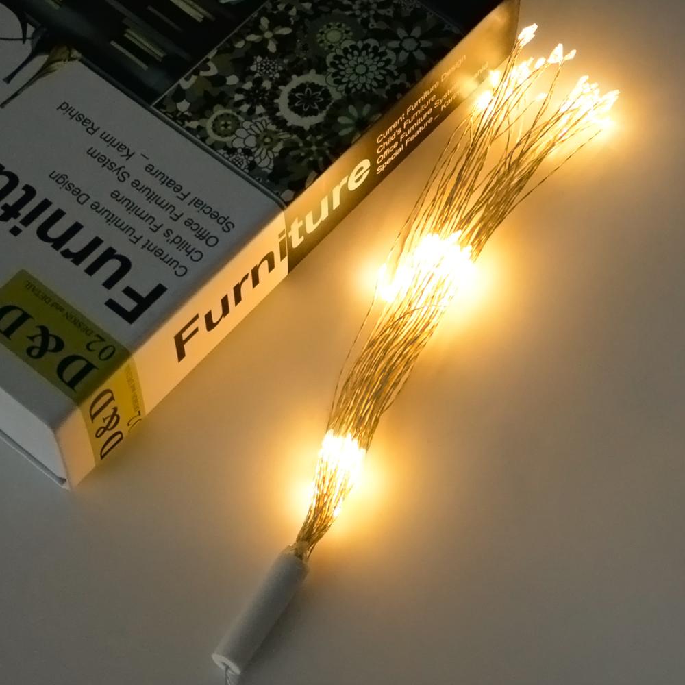 Diy fyrværkeri solstrengelys til havedekoration buket led snor jul festlige fe lys udendørs sol lamper