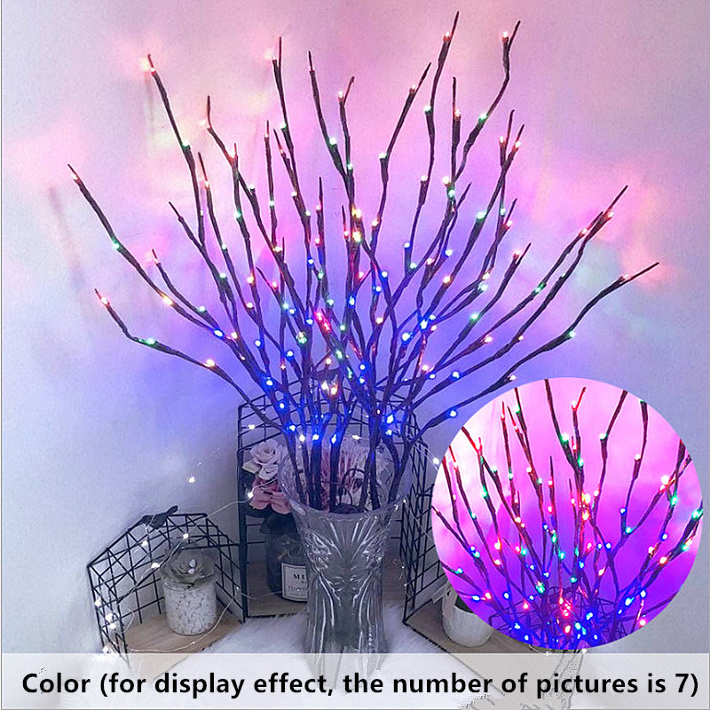 Luces decorativas de árbol de simulación para habitación, luces Led de Navidad impermeables para jarrón, piso, lámpara de porche interior, cuentas de luz decorativa, nuevas: color2