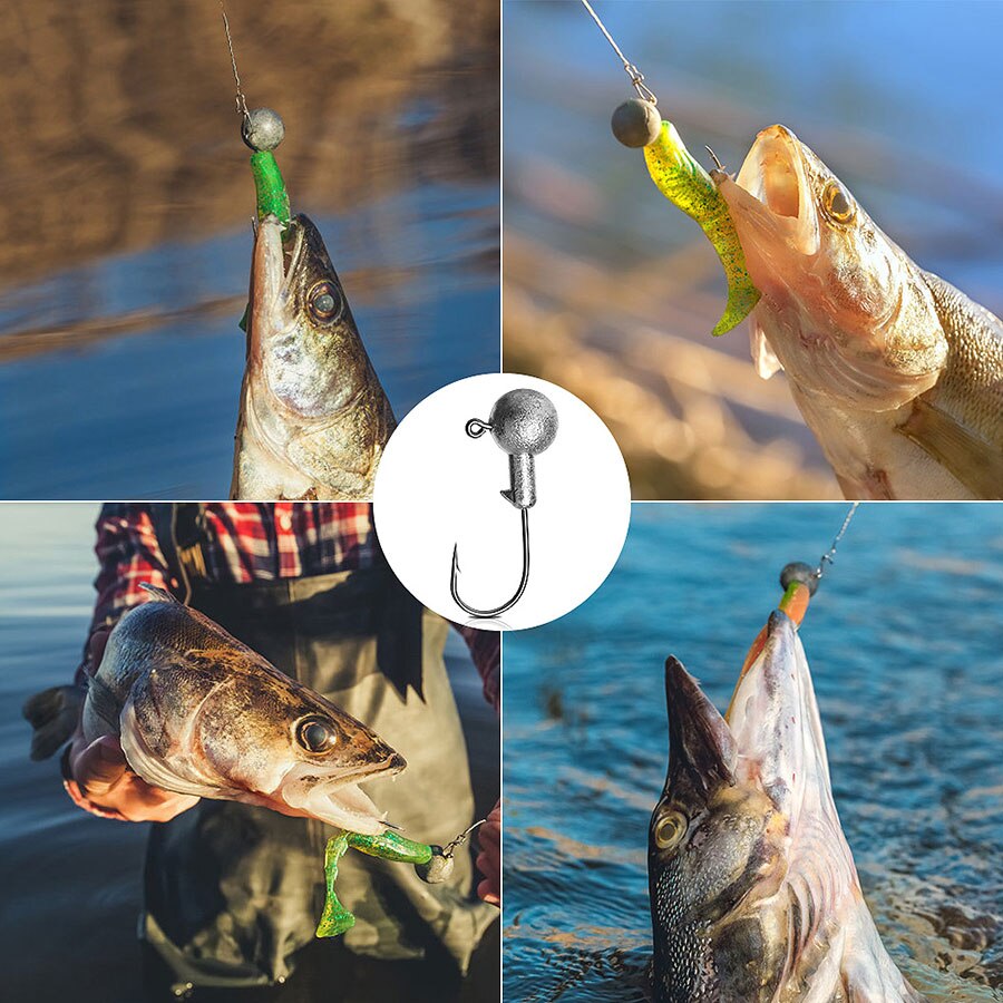 JYJ Jig Pää Koukku 1g-14g Pehmeille Syöteille - Ahven & Makeanveden Kalastus