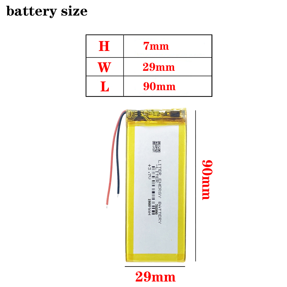 702990 3.7 v 1900 mah 703090 bateria recarregável li-po do lítio do polímero para o banco de potência do telefone móvel do pc da tabuleta de gps dvd e-book