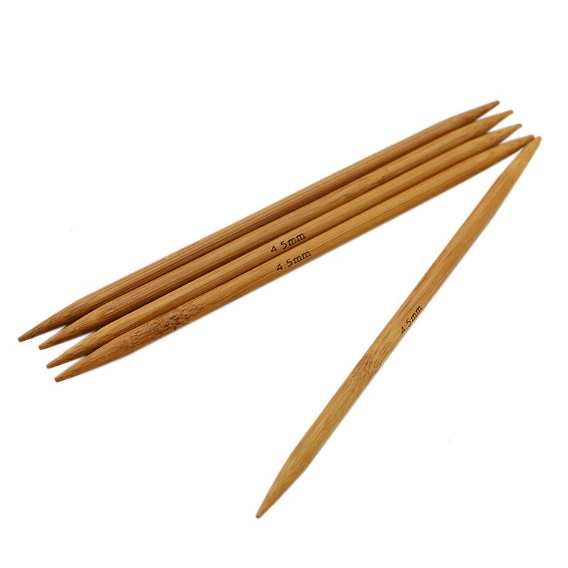 55 stuks 11 maten 13 cm bamboe breinaalden haaknaalden dubbele punt gecarboniseerde trui naald weven knutselen