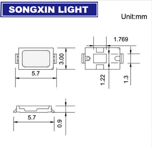 200 pièces SMD 5630 led 5730 SMD led s lampe led Diodes blanc/blanc /rouge/vert/bleu/jaune/bleu glace/uv-violet/rose/Orange