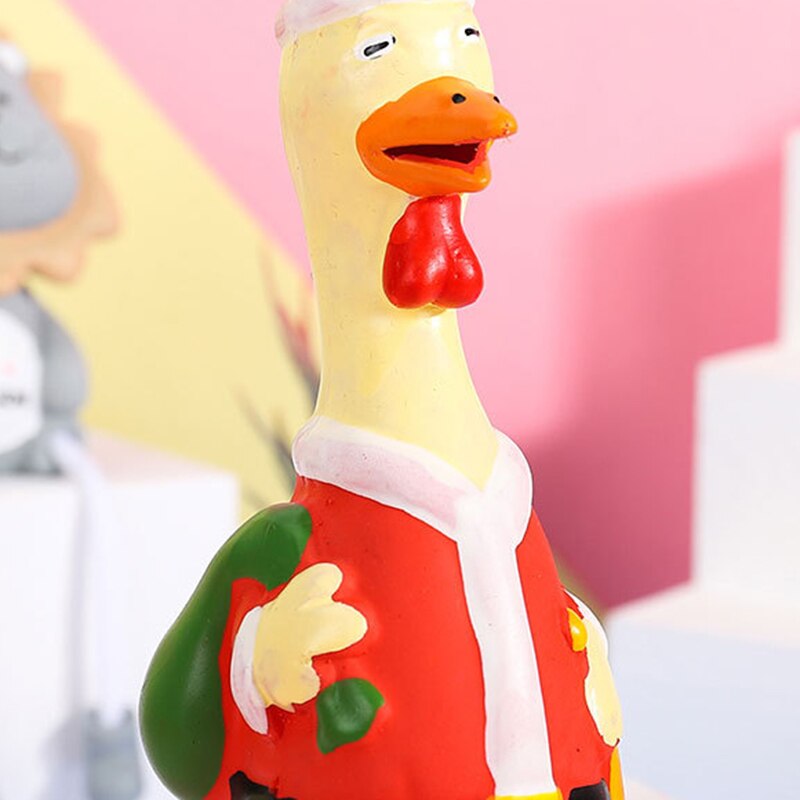 Screaming Chicken Pets Dog Toys Christmas Squeeze Squeaky Sound Funny Toy Safety Rubber For Dogs Molar Chew Toys
