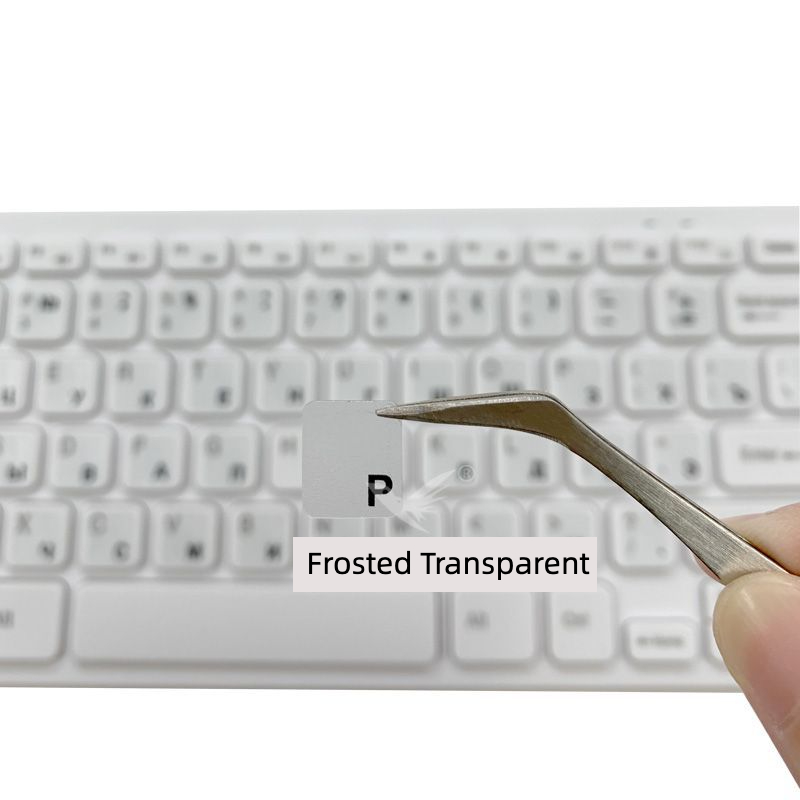 Pegatinas para teclado de idioma extranjero, película para teclado de ordenador de , esmerilada, rusa, hebrea, coreana, inglés