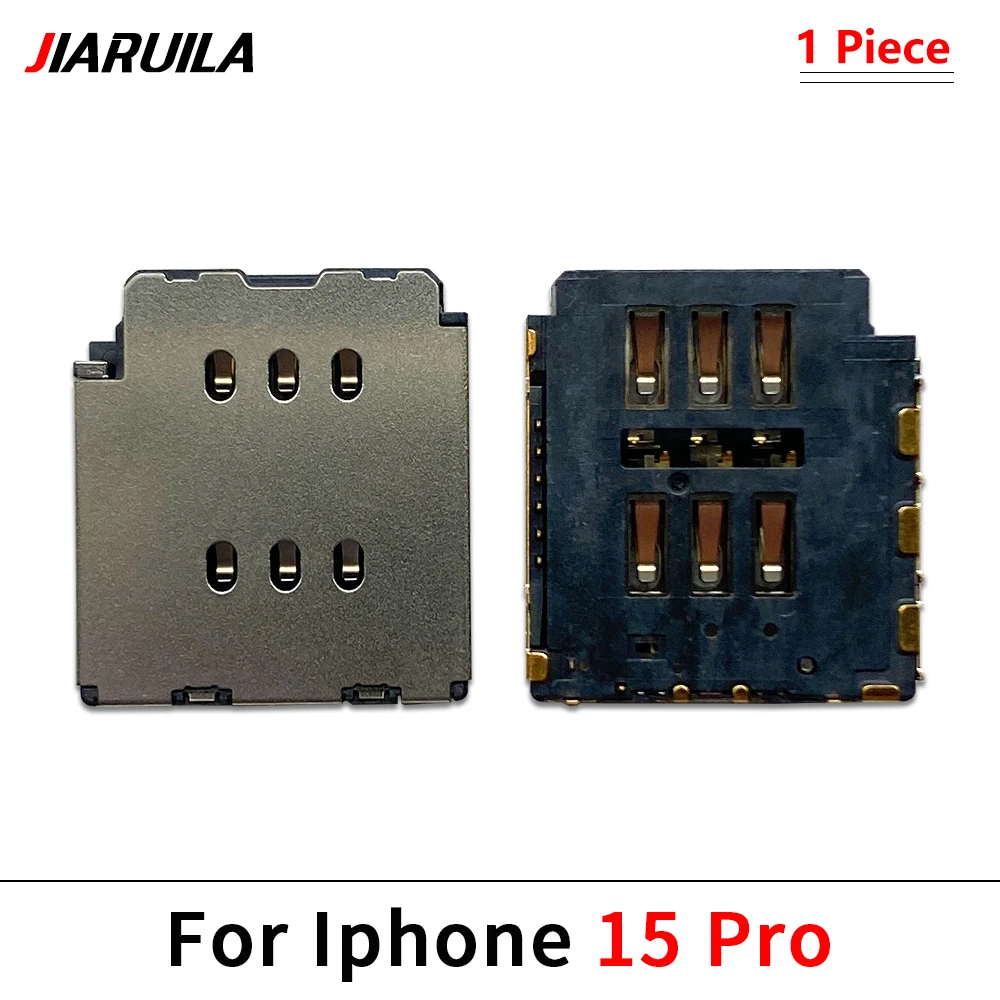 SIM Card Reader For Iphone 15 14 13 12 Pro Max Mini Plus Dual SIM Card Slot Socket Inner Adapter Flex Cable Replacement Parts: Transparent