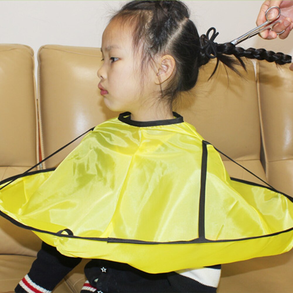 1pc foldbart babyhårskære kappe paraply kappe vandtæt haircut kjole forklæde voksen børn værktøj hjem hår styling tilbehør