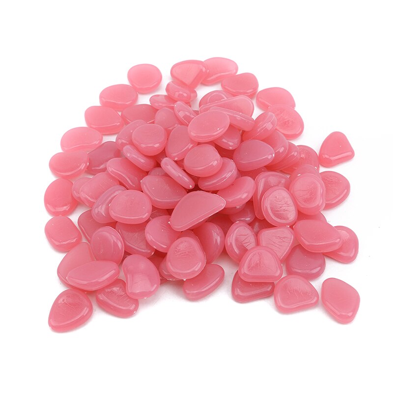 Juguetes que brillan en la oscuridad, rocas de jardín para pasarelas, camino de jardín, Patio, jardín, Patio, piedras de decoración al aire libre: Pink