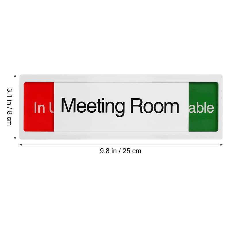1 Stück Schiebetürschild, frei besetzt, Konferenzraum, Privatsphäbetreffend, Schiebetür, Anzeige, Besprechungsraum, Ich bin Einsatz verfügbares Schild: Weiß