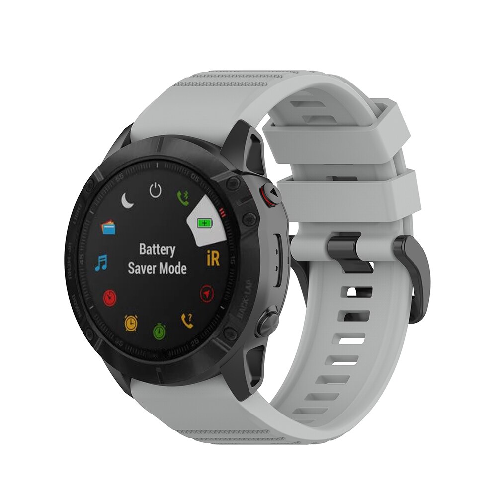 QuickFit 26mm Watch Bands Straps for Garmin Fenix 3 HR 5X Plus 6X Pro Quatix 3 Tactix Bravo Charlie Delta Descent Mk1 Original: gray
