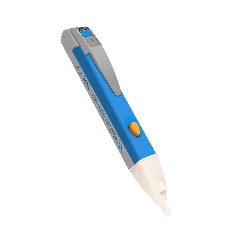 El test blyant digital 90-1000v 12-1000v ac spændingsdetektor berøringsfri tester pen tester meter volt strøm elektrisk: Blå