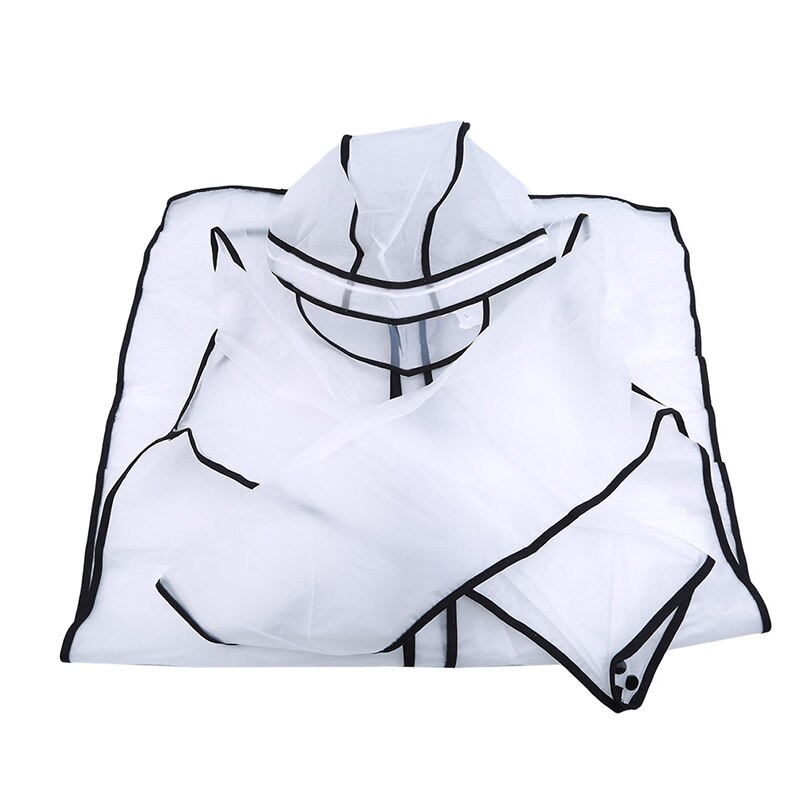 1 PC Portable Waterproof Man Woman Rain Gear EVA Raincoat Wrapping Edge Transparent Rainwear Adult Outdoor Accessories: Black L code