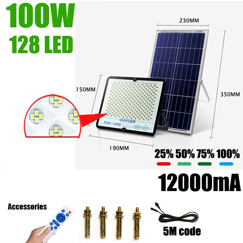 With Cable Solar Led Light Panel 5meter Cable Garden Outdoor Lamp Street Night Light Solar Outdoor Lamp Solar Flood Lamp