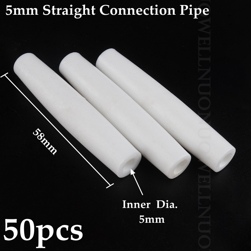 10/20/50/100pcs PE Connector Plastic PE Joint Wardrobe Shoe Rack Tent DIY Skeleton Tube Fittings Pipe Adapter: 5mm Straight 50pcs