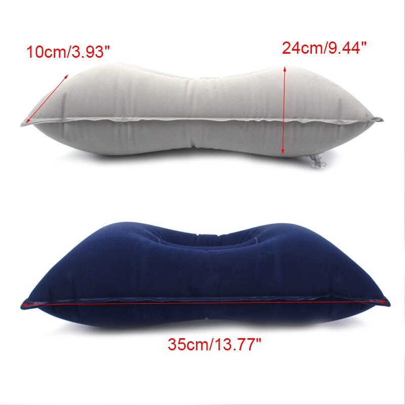 1PC Head Rest Bed Sleep Portable Inflatable Pillow Travel Air Cushion Double Sided Flocking Cushion Camp Beach Car Plane Hotel