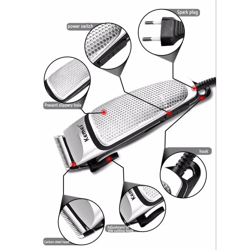 Kemei KM-4639 Electric Clipper Hair Clippers Trimmer Household Low Noise Beard Machine Personal Care Haircut Tool