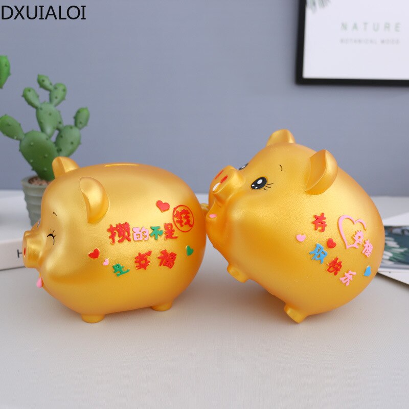 DXUIALOI Animal Golden Pig Piggy Bank Children&amp;#39;s Day Piggy Bank Home Bedroom Living Room Study Room Decoration