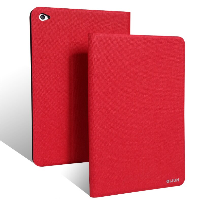 Voor huawei MediaPad T3 8.0 KOB-L09 KOB-W09 QIJUN Case voor huawei Spelen Pad 2 8 inch T3 8 &#39;&#39;Slanke flip Cover Zachte Beschermende Shell: Red