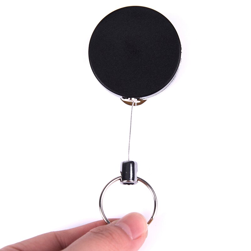 1Pcs Draagbare Classic Casual Rvs Badge Reel Intrekbare Sleutelhanger Id Kaarthouder Clips