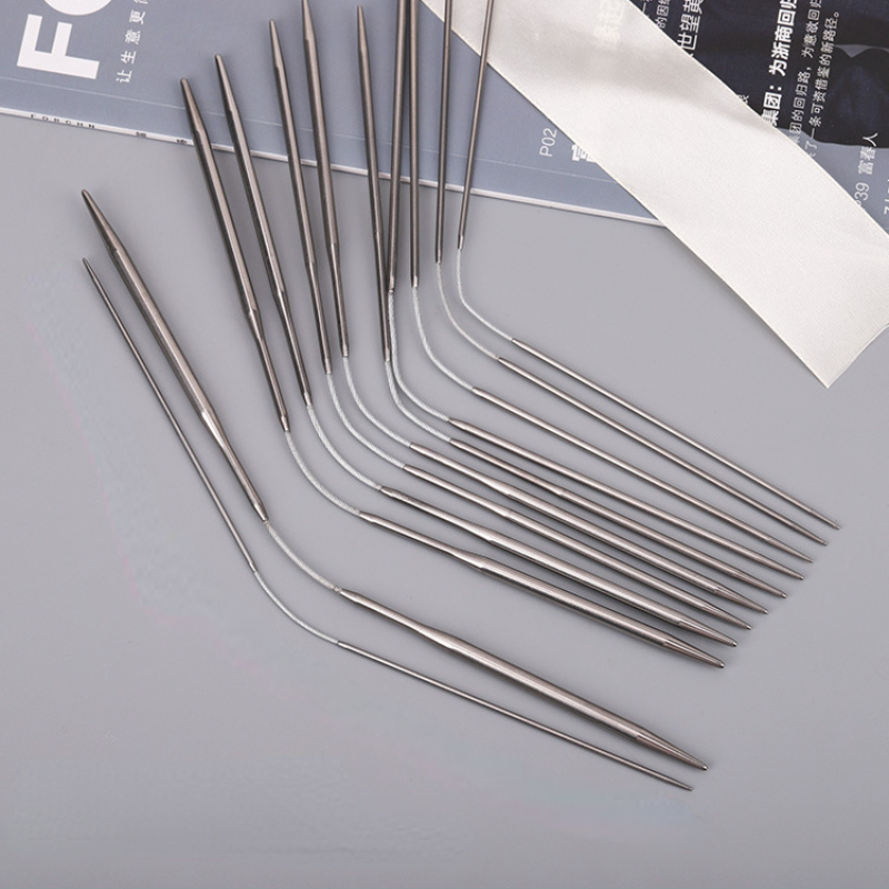 Ronde sokken Gebreide naalden Metaal Kleine breikabel Rondbreinaalden voor baby's Mouwen Breien Naaiaccessoires