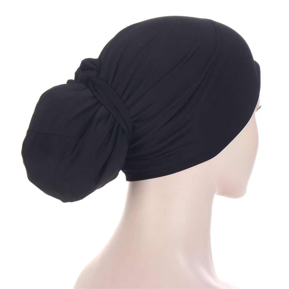 Hijab musulman, căciuli pentru femei, bonetă cu nod, turban, pălărie pentru căderea părului, bandane pentru chimioterapie, eșarfă pentru cap islamică, eșarfă pentru cap, eșarfă pentru cap: Roz prăfuit