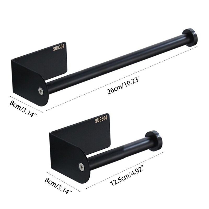 Stainless Steel Kitchen Towel Rack Free Perforation Bathroom Wall Hanging Rack