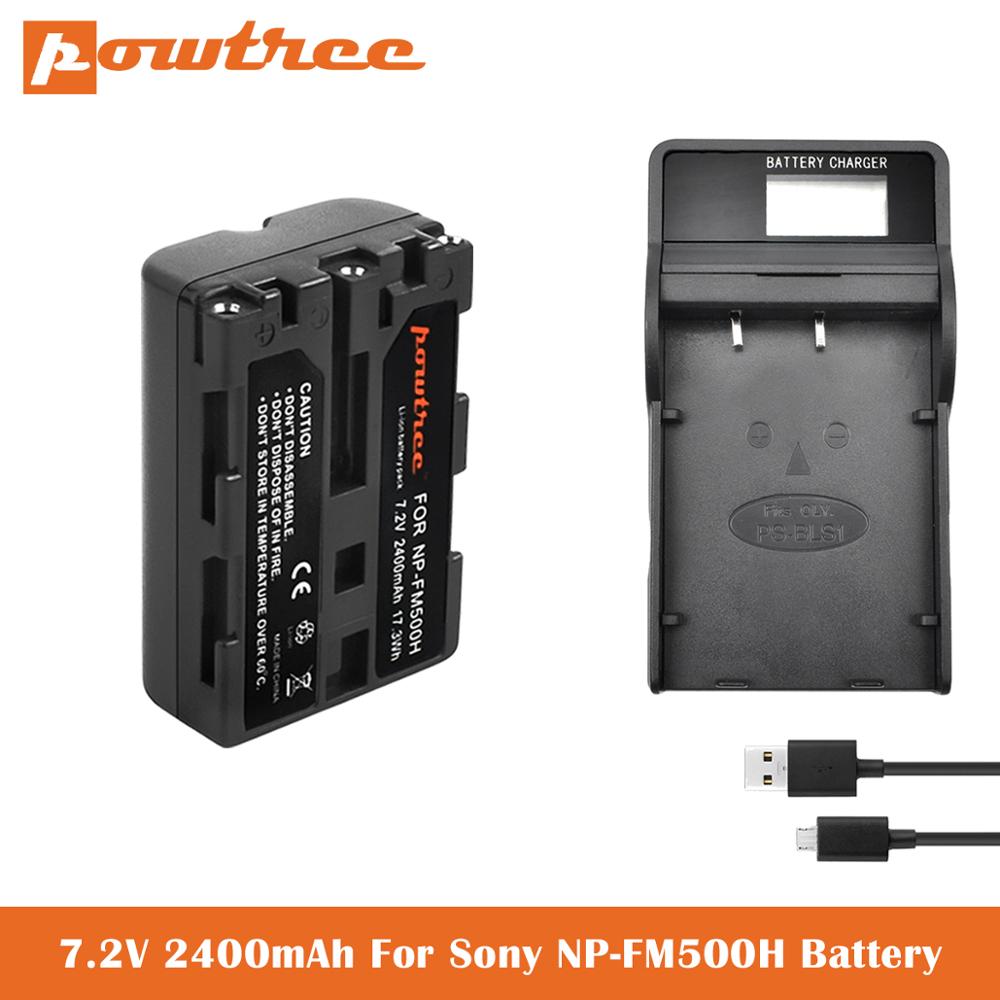 NP-FM500H Batterij + Lader Voor Sony Alpha A900 A57 SLT-A57 A58 SLT-A58 A65 SLT-A65 A68 SLT-A68 ILA77 SLT-A77 Ii Digitale camera: 1X Battery-Charger