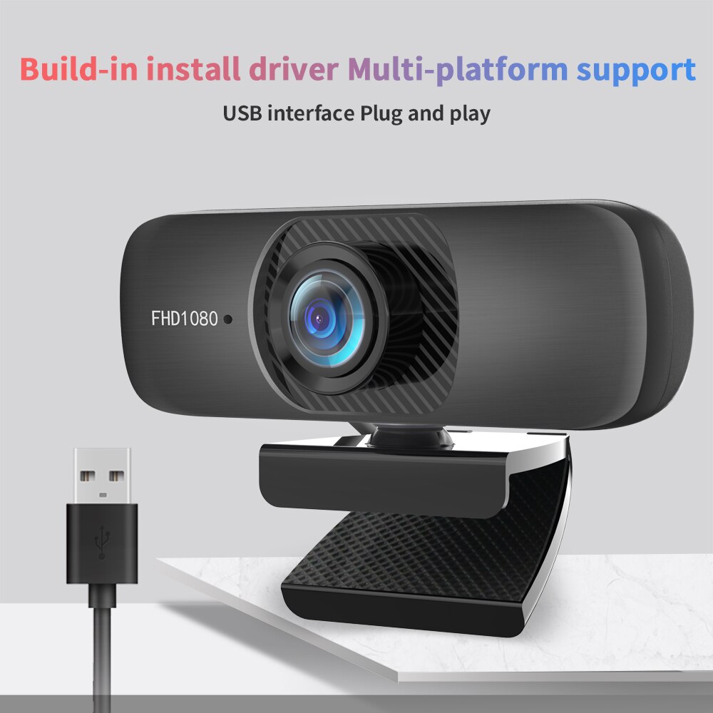 TISHRIC C60 USB Webcam 1080P Web Camera With Microphone Computer Camera Web Cam 1080Pro Webcam Full HD 1080P For Video Calling