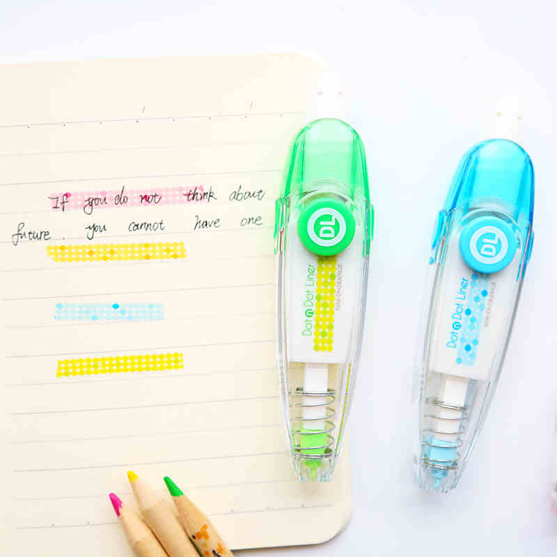 Dot Liner Correction Tapes Highlighter Tape Decorative Marking Macaron Lace For Schedule Stationery Office School Supplies H6876
