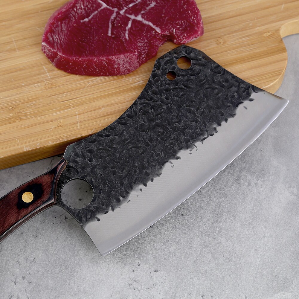 Hammer Blade Knife Ultra Sharp 7 Inch Kitchen Chopping Knife 8 Inch Slicer Cutlery Handmade Forged Butcher Meat Cleaver