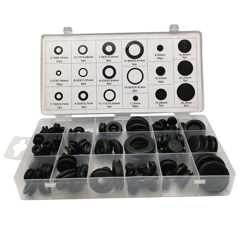 125 Pcs Nitril Rubber Nbr O-Ring Pakking Ring Assortiment Kits: Default Title