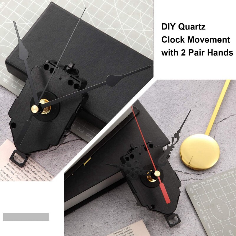 Quartz Slingeruurwerk Beweging Mechanism Diy Reparatie Onderdelen Vervanging Met 2 Paar Handen, Slinger Voor Diy Klok Reparatie