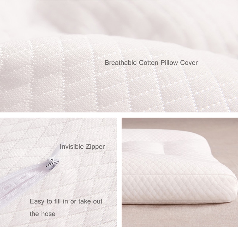Oreiller Cervical orthopédique de Style japonais | Oreiller Cervical ergonomique 50*30CM de Style japonais, oreiller de cou ajustable en PE, housse en coton, oreiller de couchage