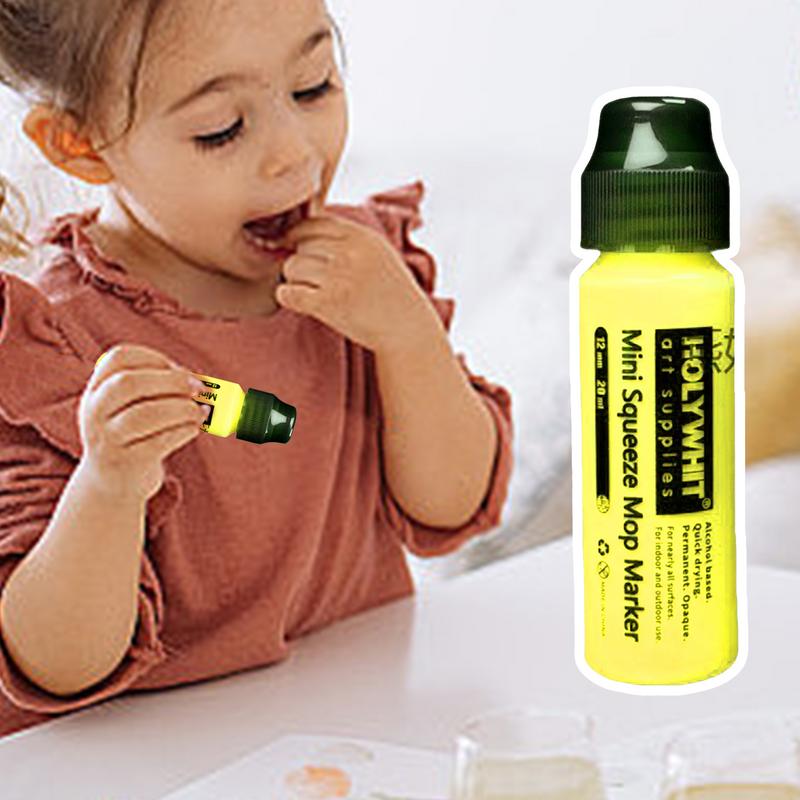 Graffiti maling tuscher fremhævning akrylmaling tusch 12mm/20ml genopfyldelige maling fluorescerende signaturpen graffiti maling